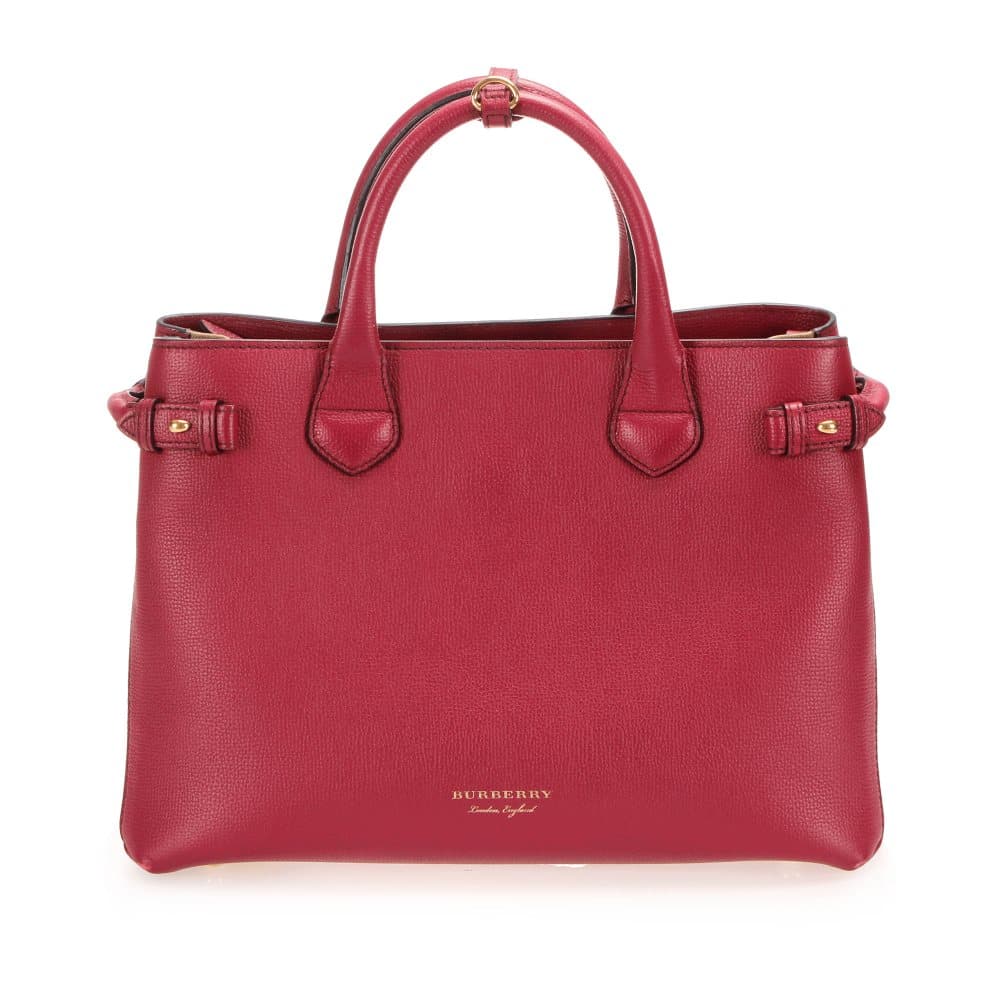 Burberry Banner Leather Satchel Red