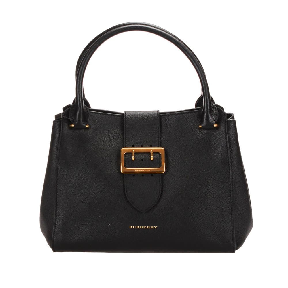 Burberry Buckle Leather Satchel Black
