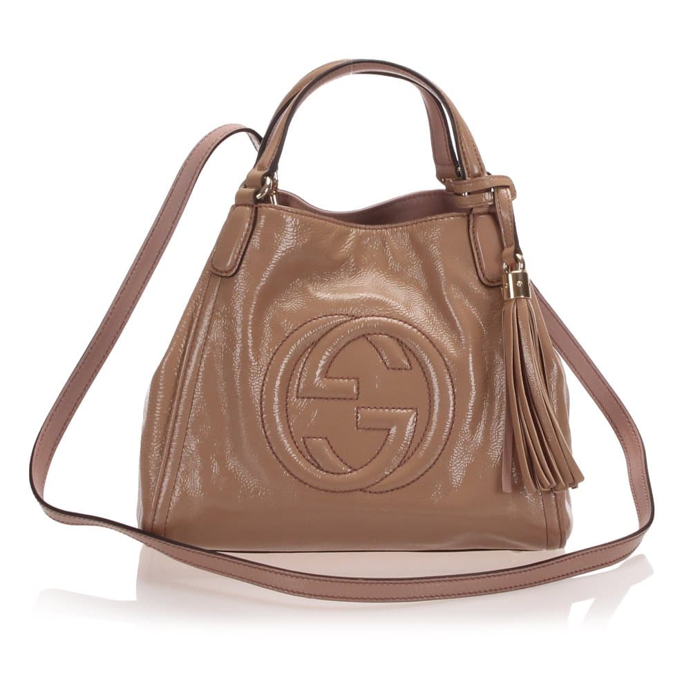 Gucci Soho Leather Satchel Brown