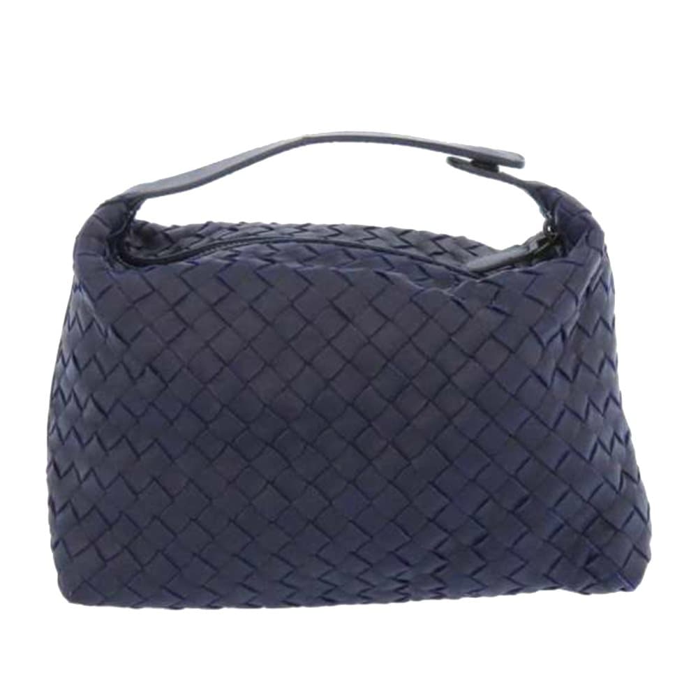 Bottega Veneta Intrecciato Leather Handbag Blue