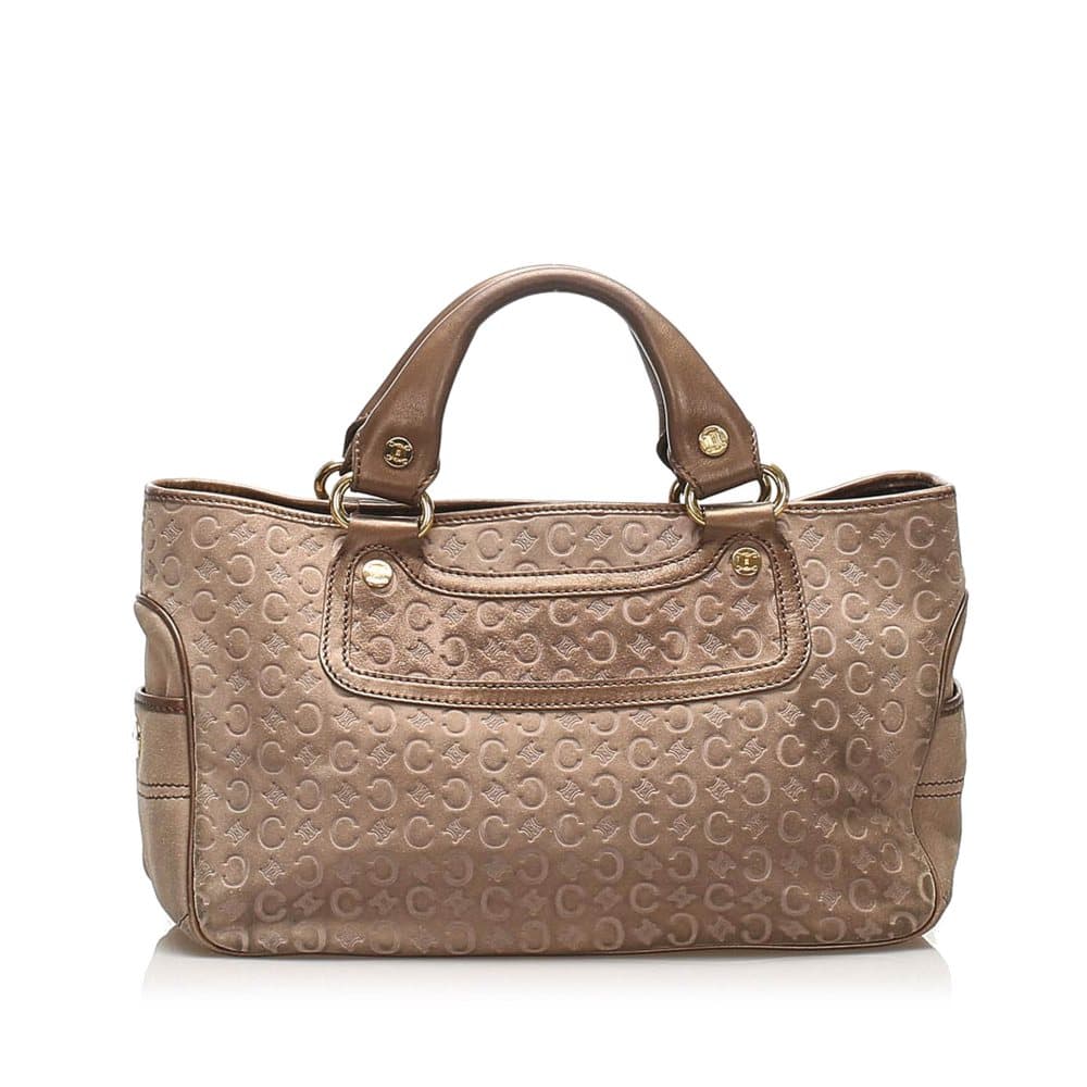Celine C Macadam Boogie Suede Handbag Brown