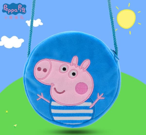 Greta Gris Peppa pig  förskolebärare axelväska George Blå