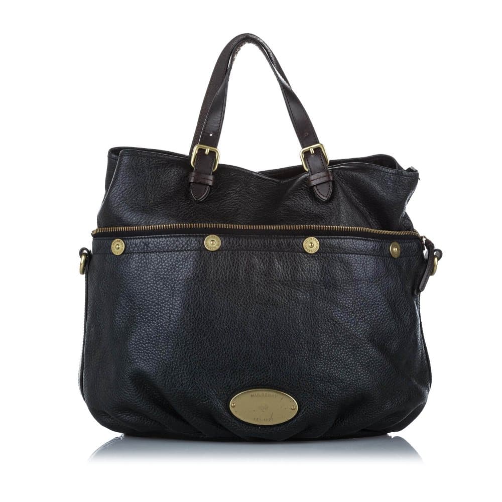 Pre-owned Mulberry Mitzy Leather Satchel Black