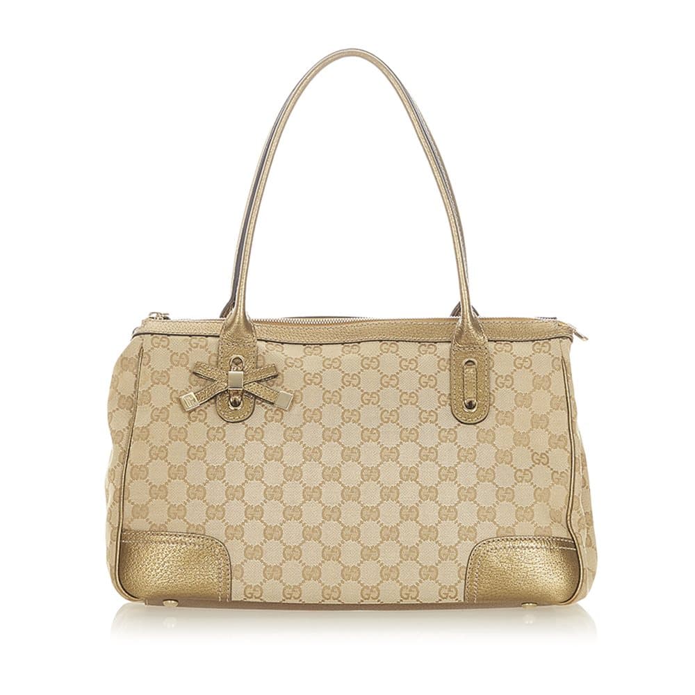 Pre-owned Gucci GG Canvas Princy Handbag Brown