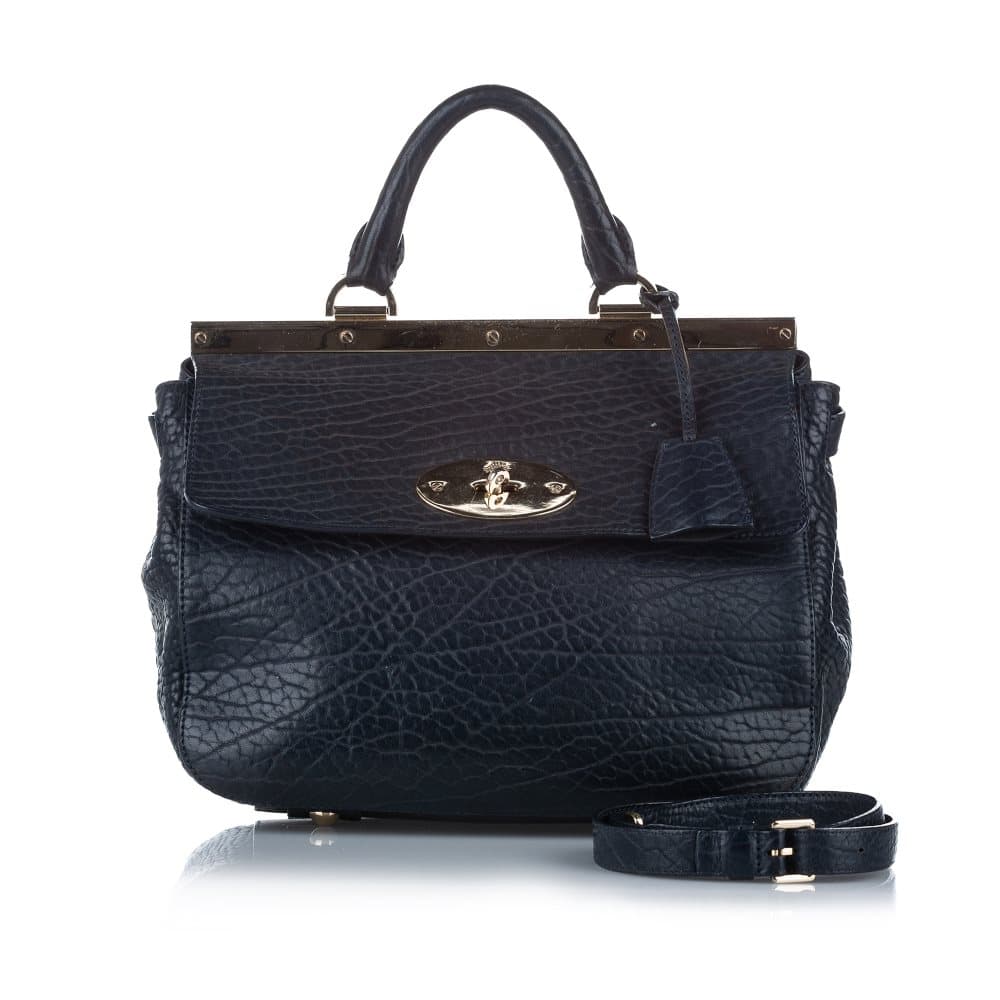 Pre-owned Mulberry Small Suffolk Leather Satchel Black
