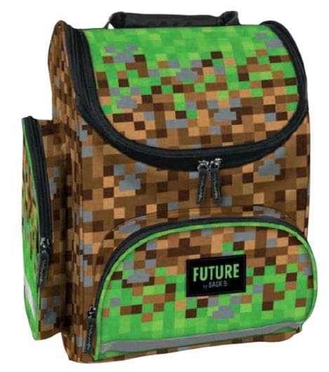 ryggsäck junior 15 liter polyester brun/grön