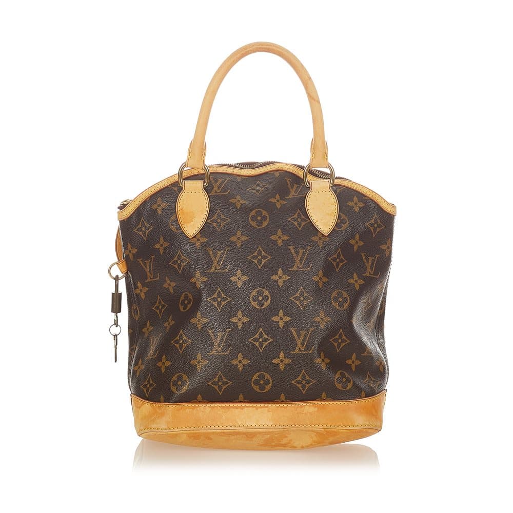 Pre-owned Louis Vuitton Monogram Lockit Vertical Brown