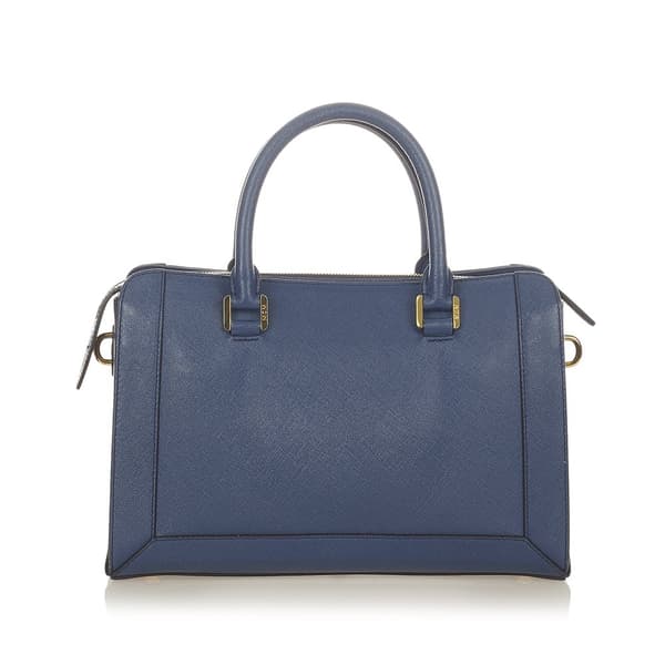 Pre-owned MCM Nuovo Leather Satchel Blue