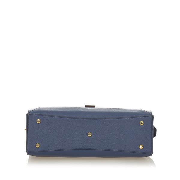 Pre-owned MCM Nuovo Leather Satchel Blue