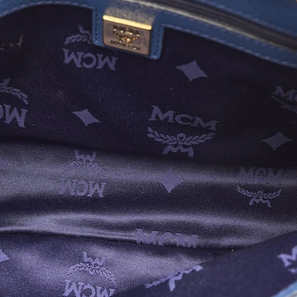 Pre-owned MCM Nuovo Leather Satchel Blue
