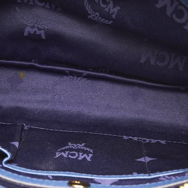 Pre-owned MCM Nuovo Leather Satchel Blue