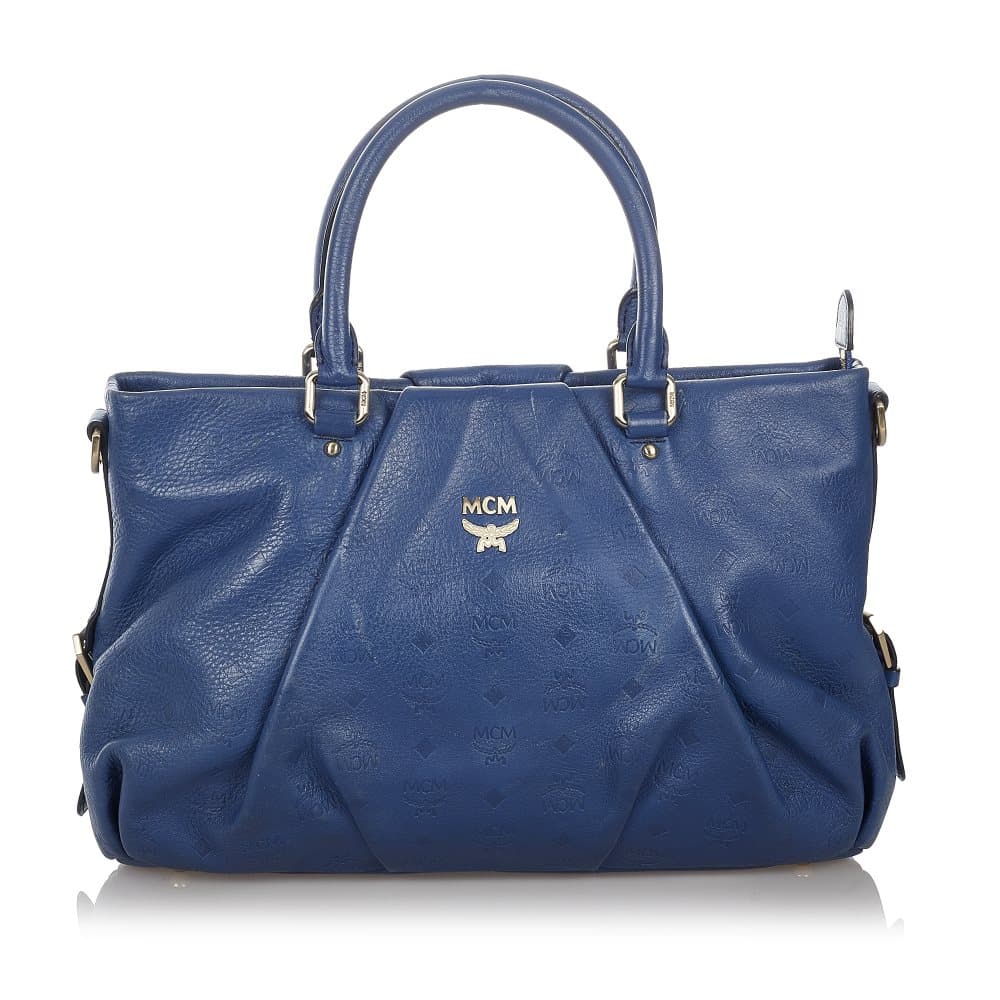 Pre-owned MCM Leather Satchel Blue