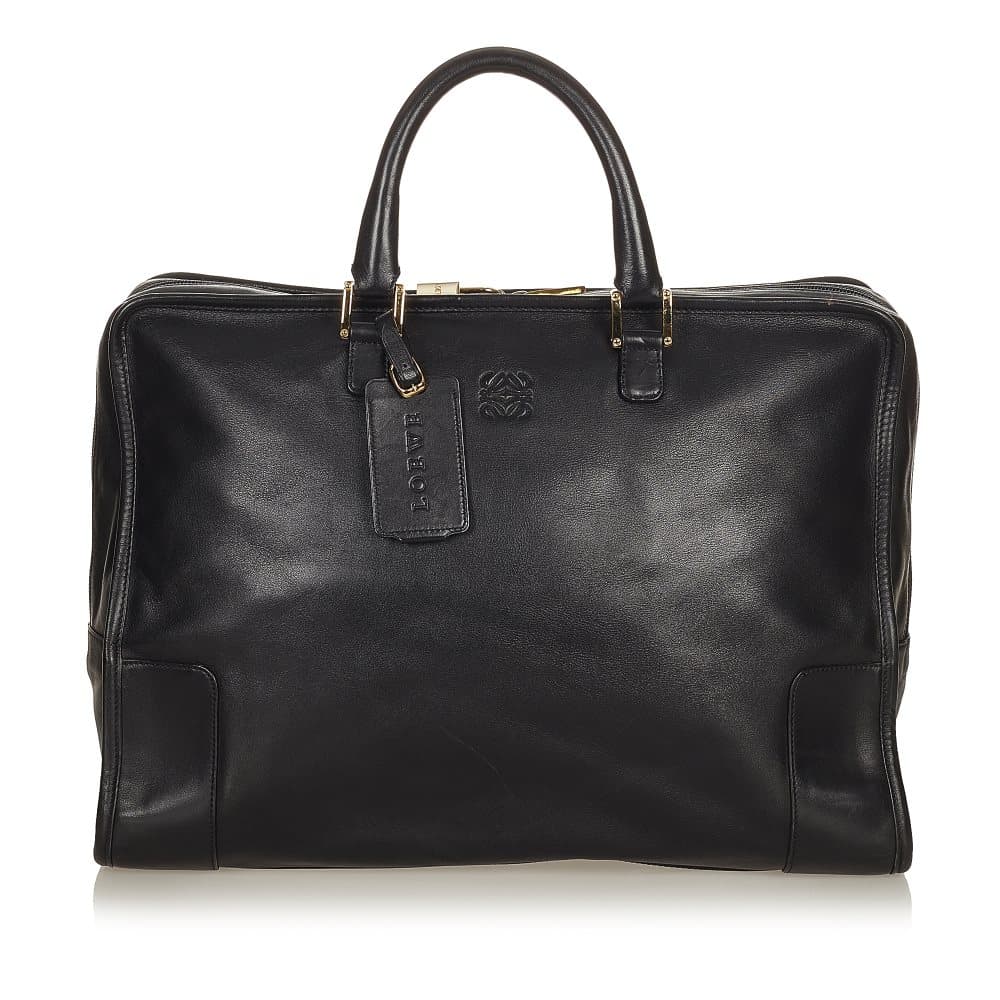 Pre-owned Loewe Amazona Leather Handbag Black