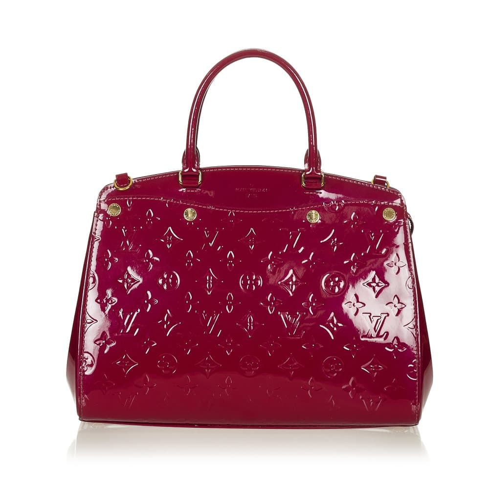 Pre-owned Louis Vuitton Vernis Brea MM NM Red