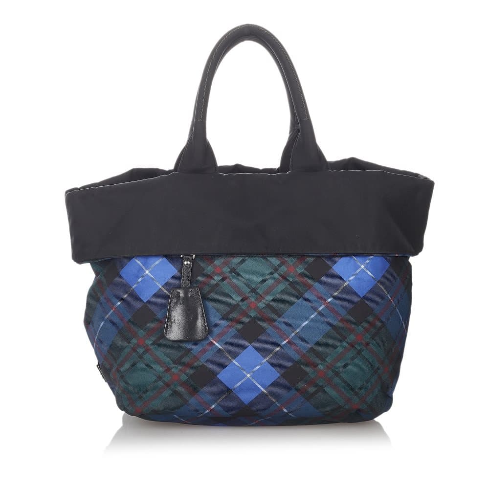 Pre-owned Prada Printed Tessuto Satchel Black