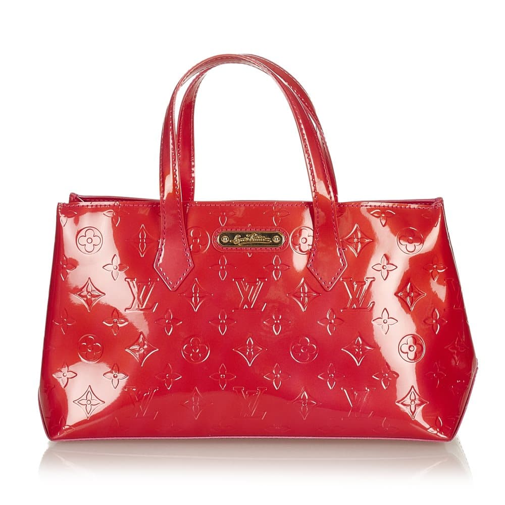 Pre-owned Louis Vuitton Vernis Wilshire PM Red
