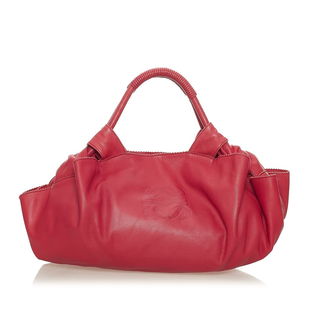 Pre-owned Loewe Nappa Aire Leather Handbag Red