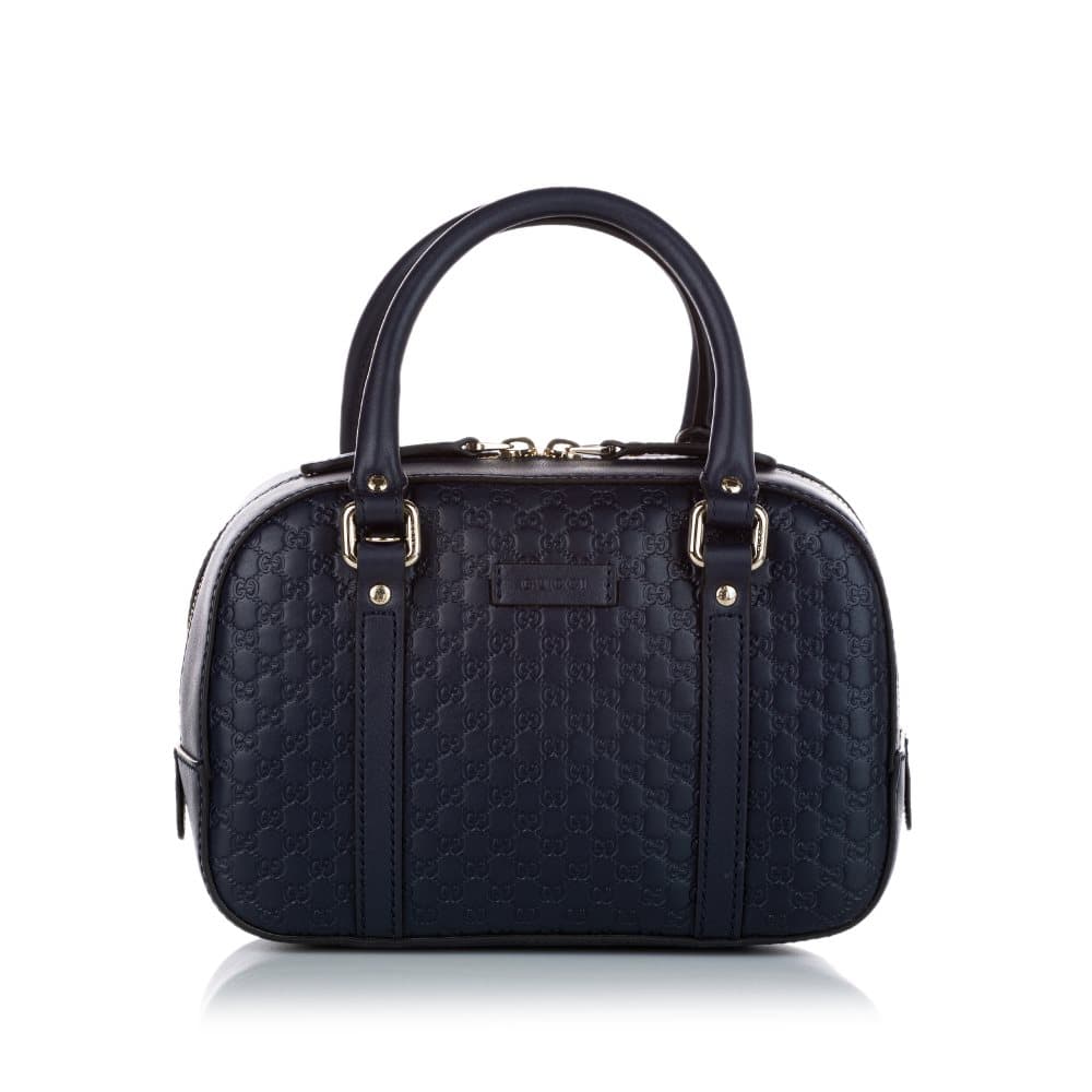 Pre-owned Gucci Microguccissima Satchel Blue