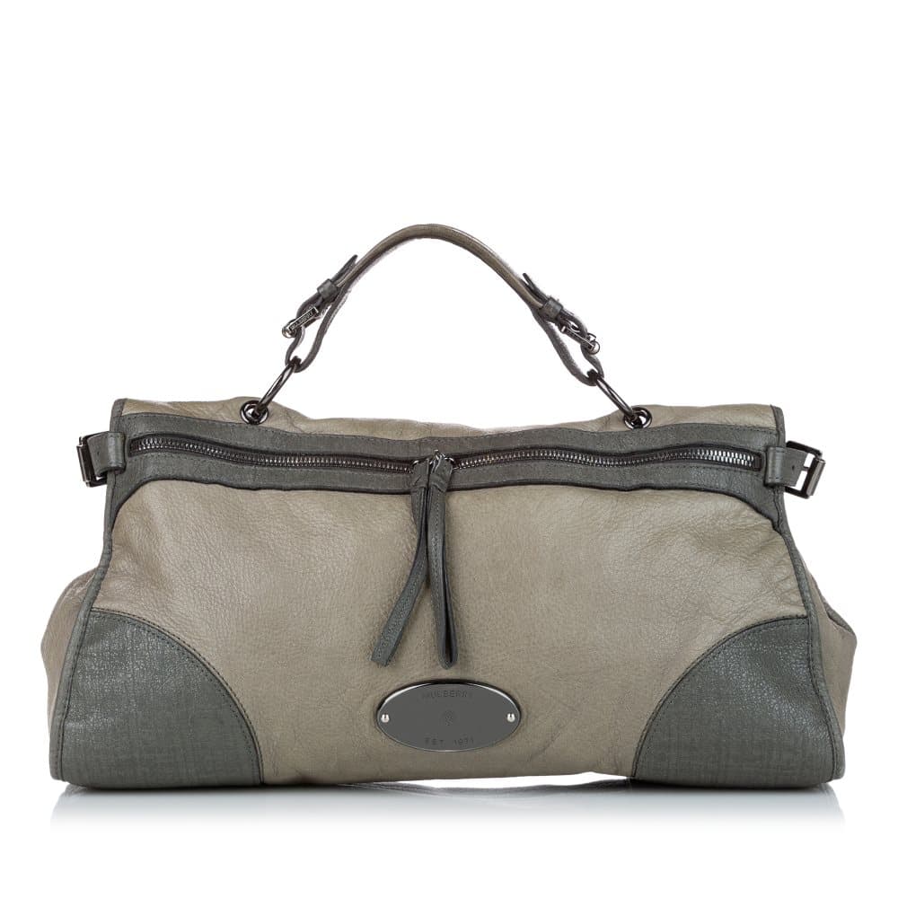 Pre-owned Mulberry Taylor Leather Satchel Gray