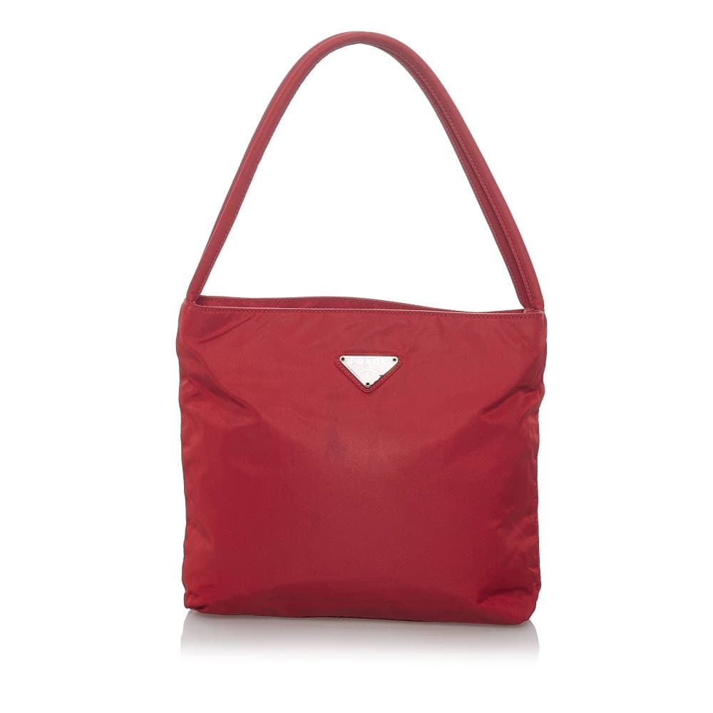 Pre-owned Prada Tessuto Handbag Red