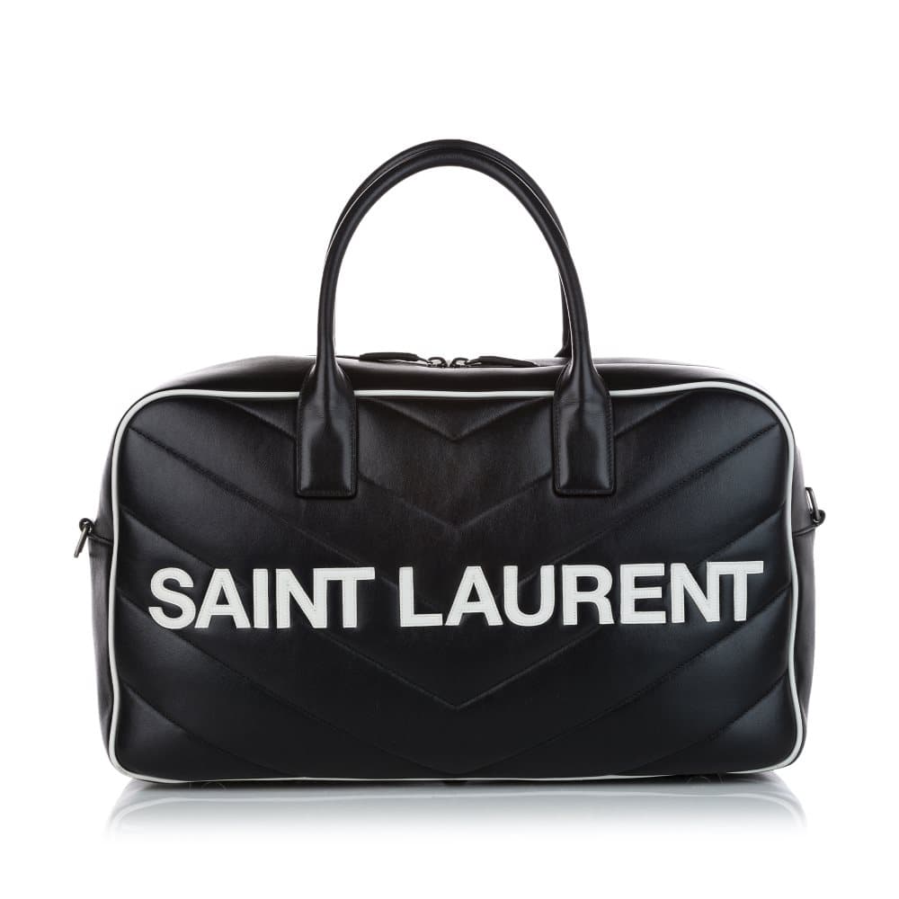 Pre-owned Saint Laurent Miles Bowling Bag Black