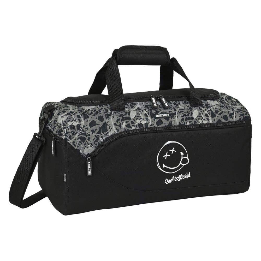 Sports bag Smiley Urban Flow Black (50 x 25 x 25 cm)
