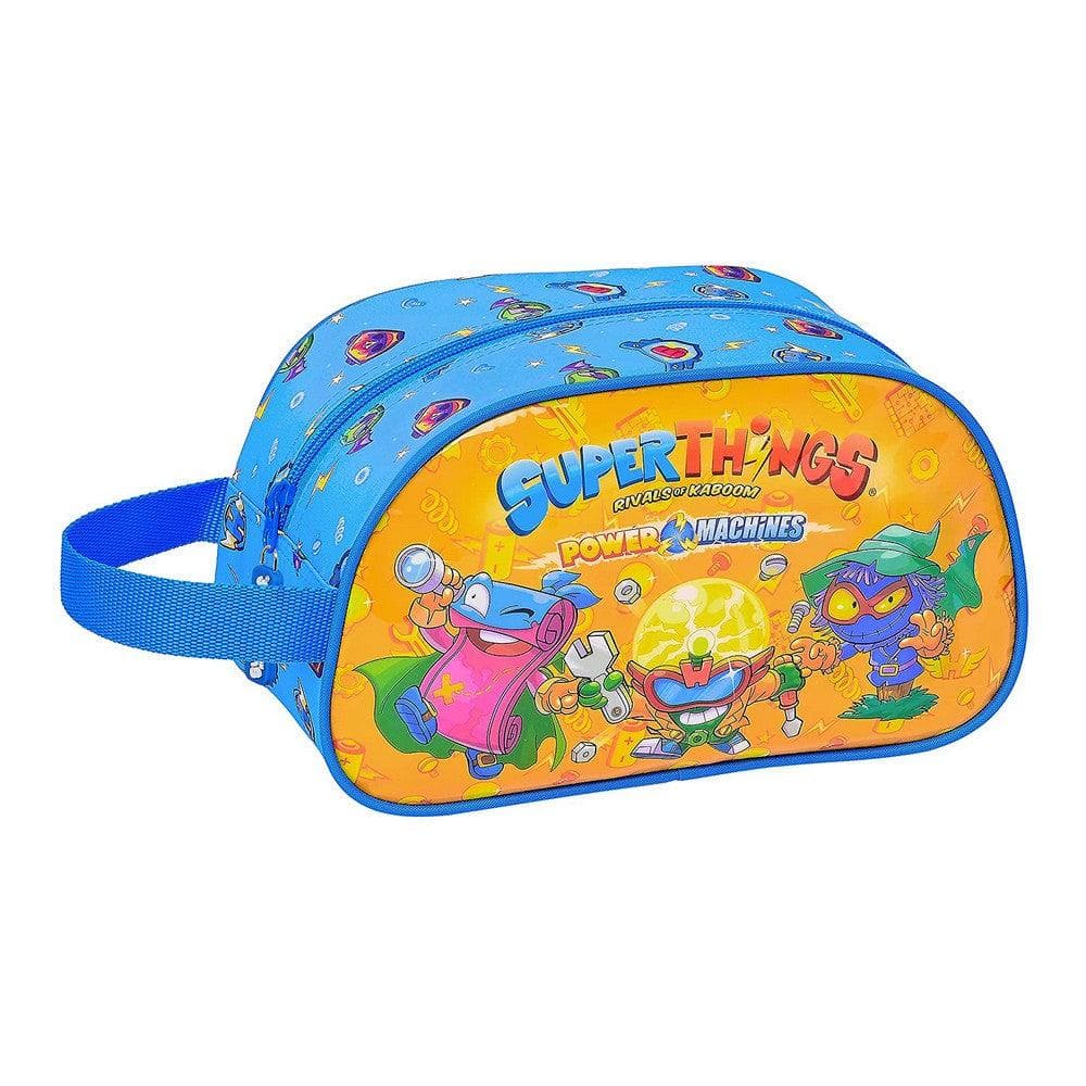 School Toilet Bag SuperThings Serie 7 Blue Multicolour