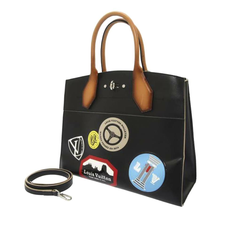 Pre-owned Louis Vuitton City Steamer Stickers MM Black