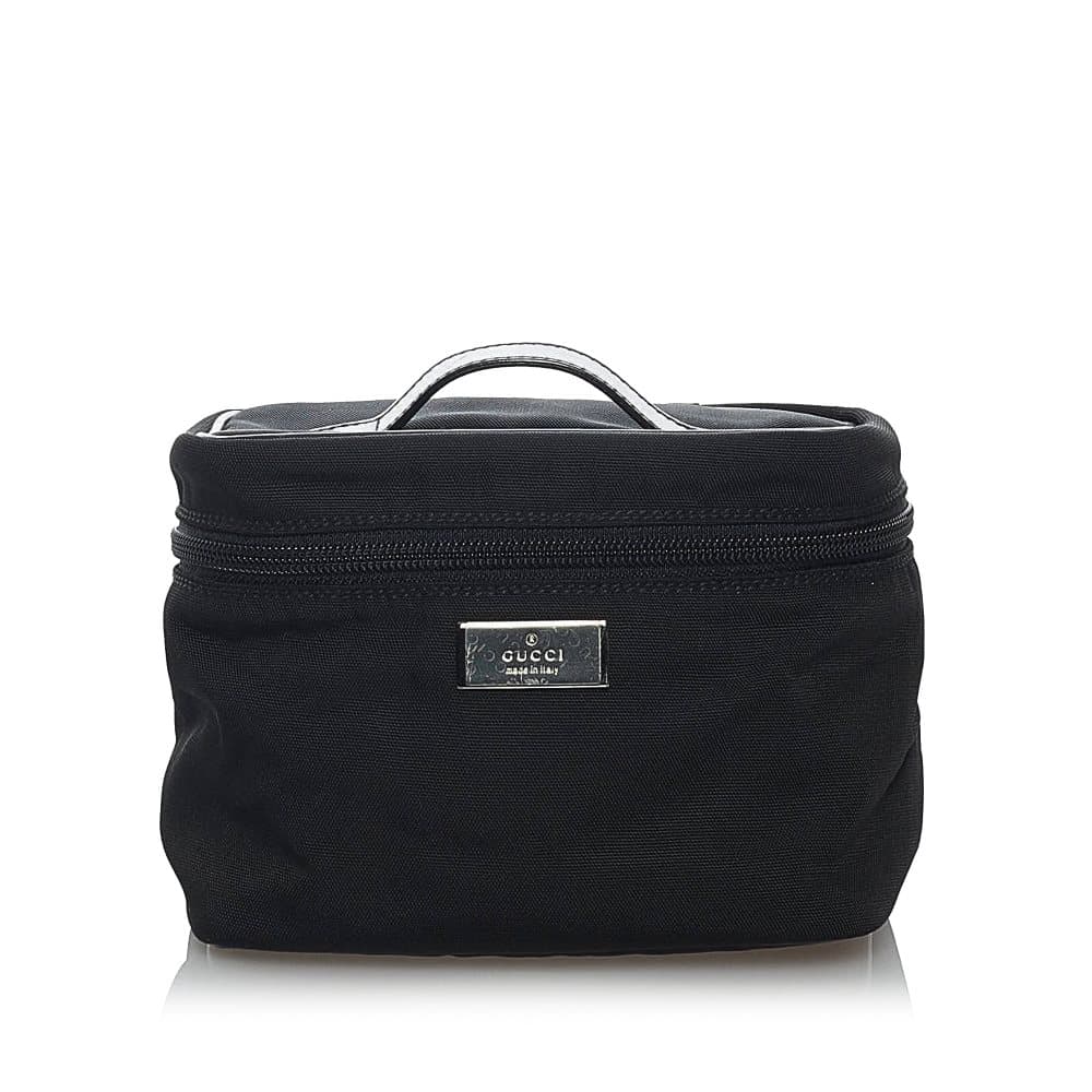 Pre-owned Gucci Canvas Vanity Bag Black