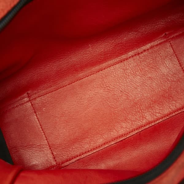 Pre-owned Loewe Amazona 28 Suede Handbag Red