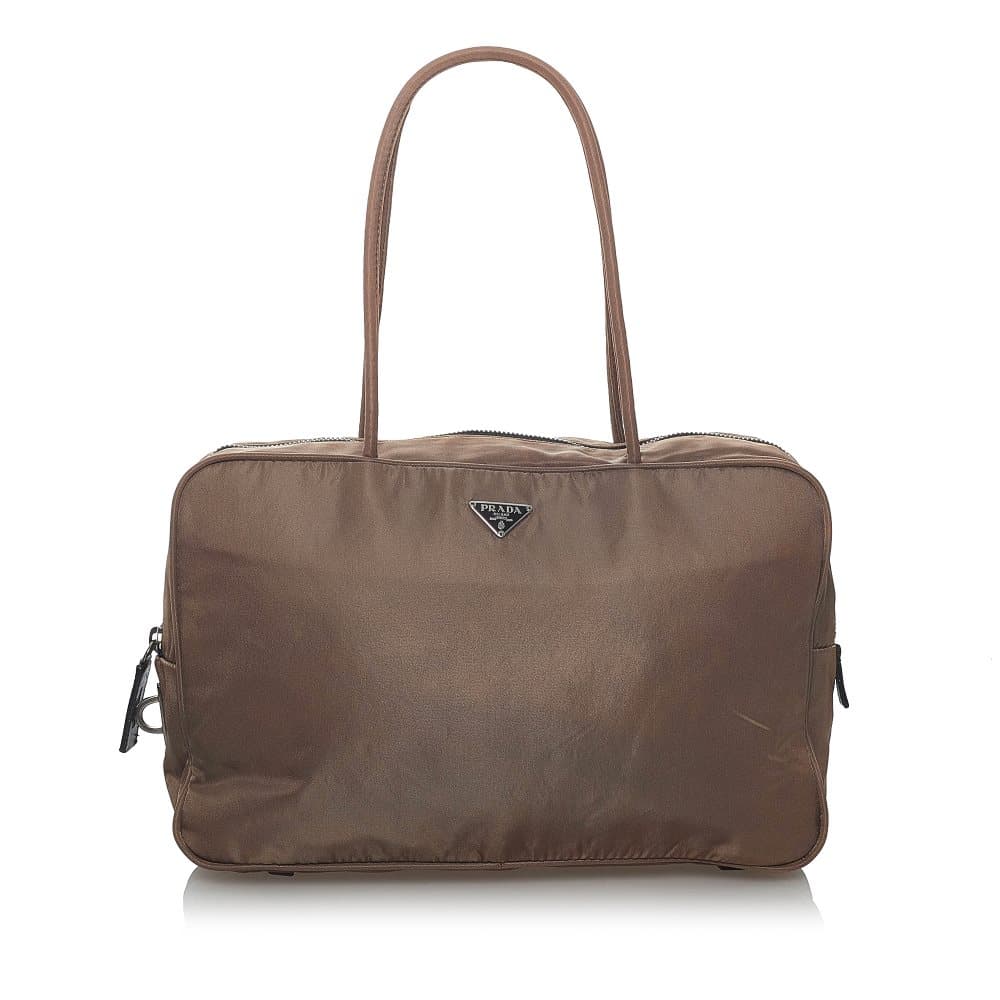 Pre-owned Prada Tessuto Handbag Brown