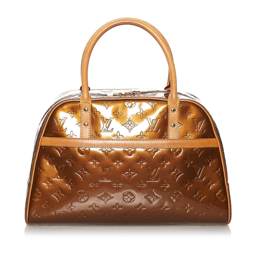 Pre-owned Louis Vuitton Vernis Tompkins Square Brown