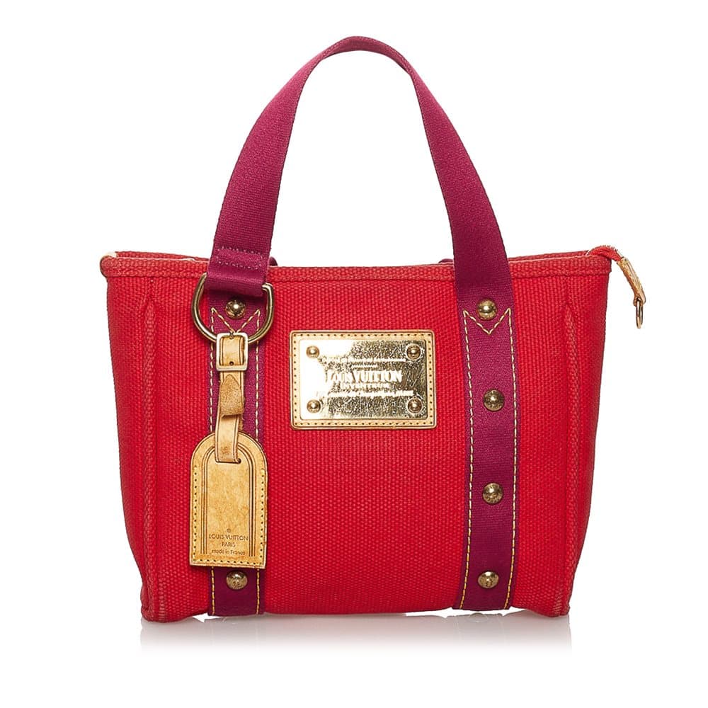 Pre-owned Louis Vuitton Antigua Cabas PM Red