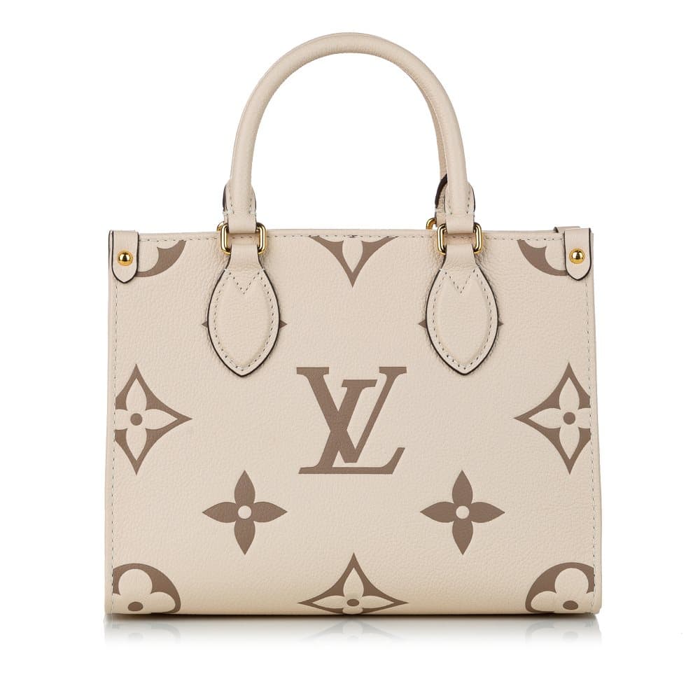 Pre-owned Louis Vuitton Monogram Empreinte Onthego PM Brown