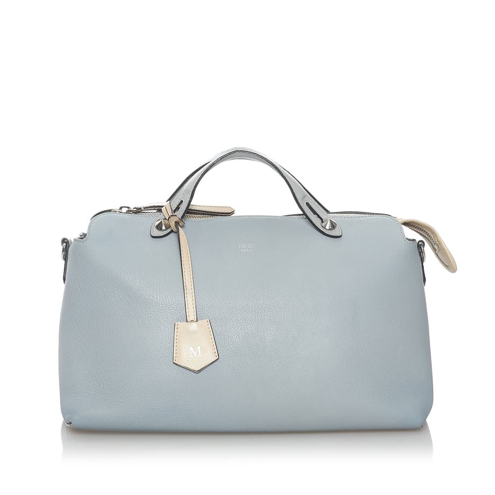 Pre-owned Fendi By The Way Leather Satchel Blue