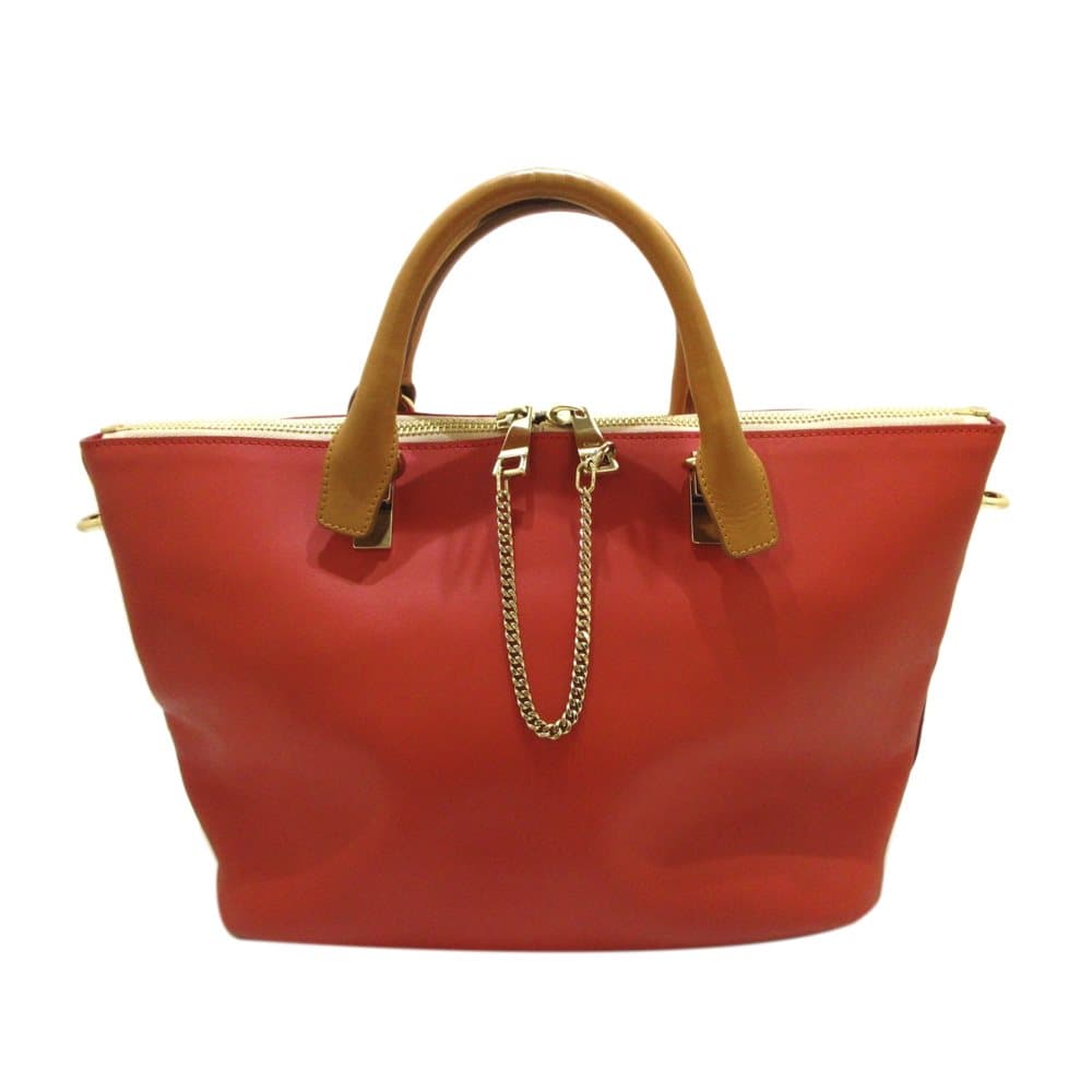 Pre-owned Chloe Bailey Leather Satchel Red