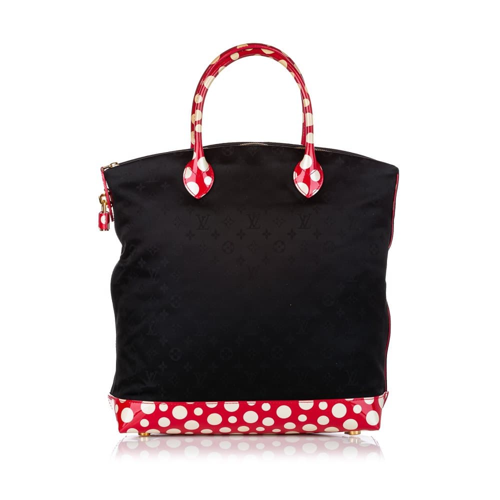 Pre-owned Louis Vuitton Monogram Lockit Vertical Yayoi Kusama Dots Infinity MM Black
