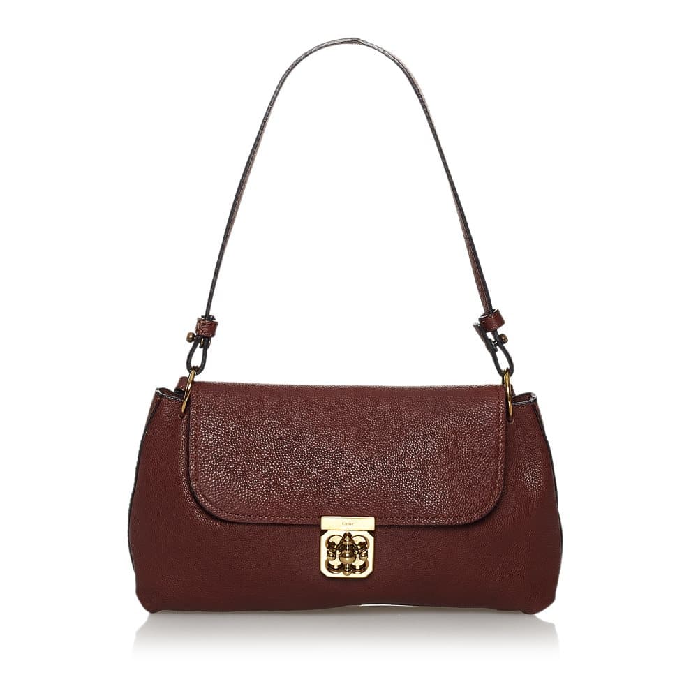 Pre-owned Chloe Elsie Leather Satchel Red