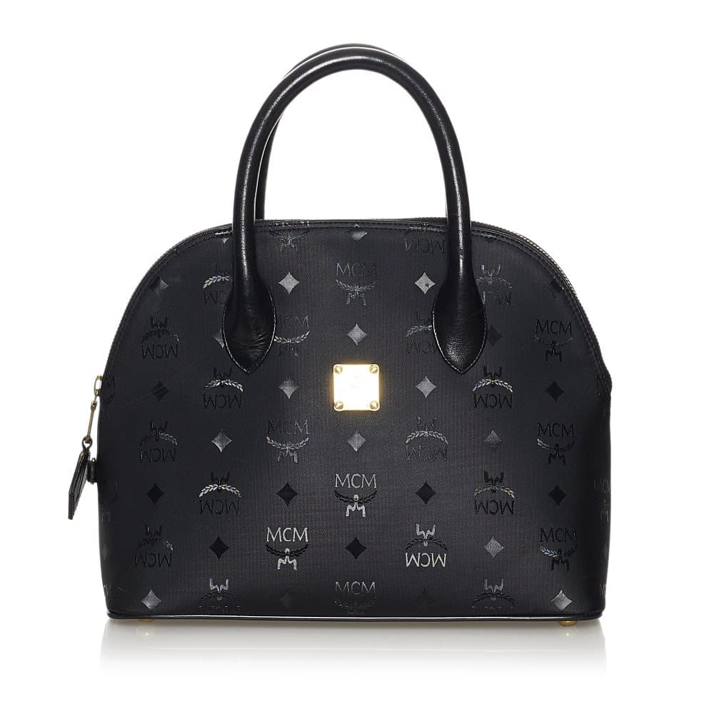 Pre-owned MCM Visetos Nylon Satchel Black
