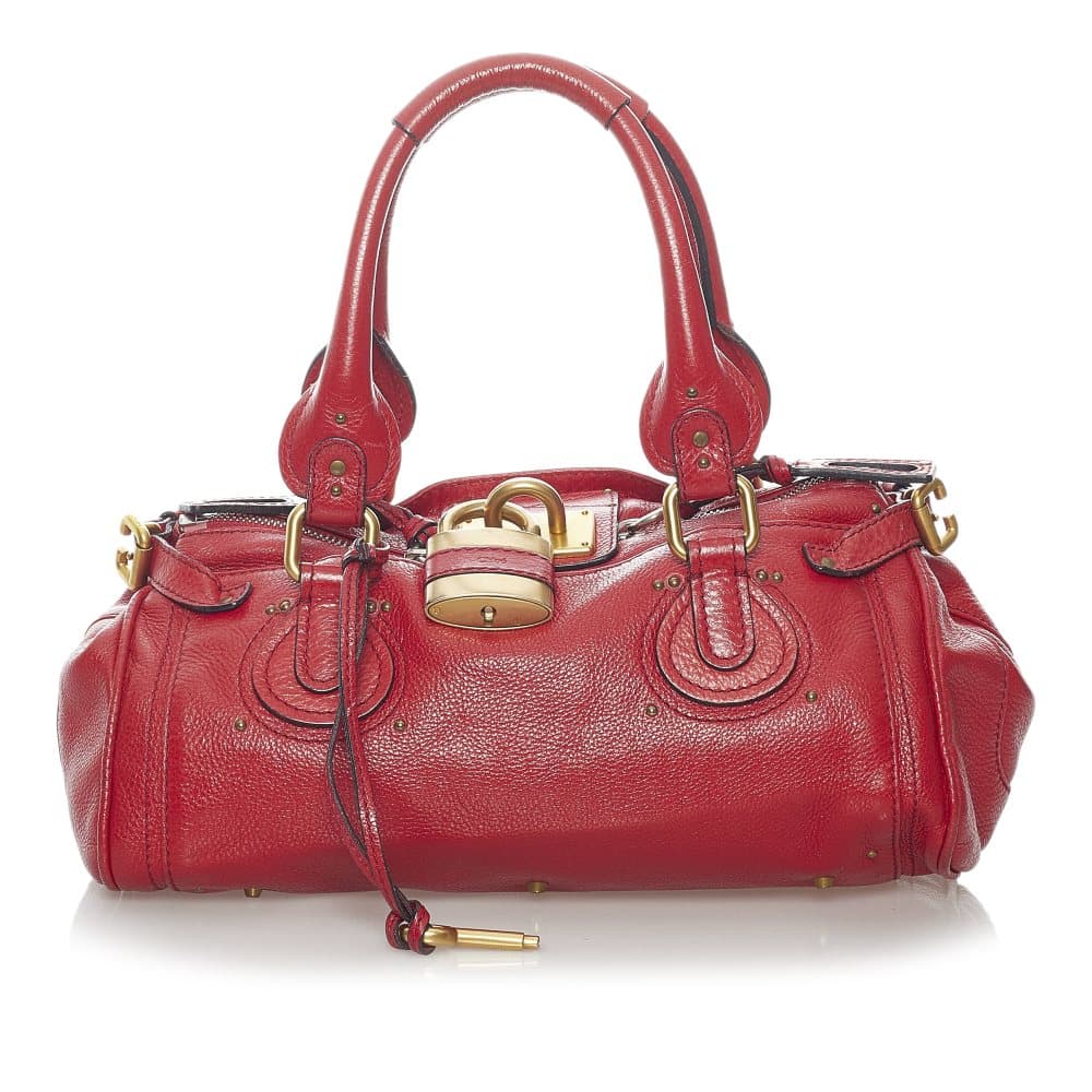 Pre-owned Chloe Paddington Leather Handbag Red