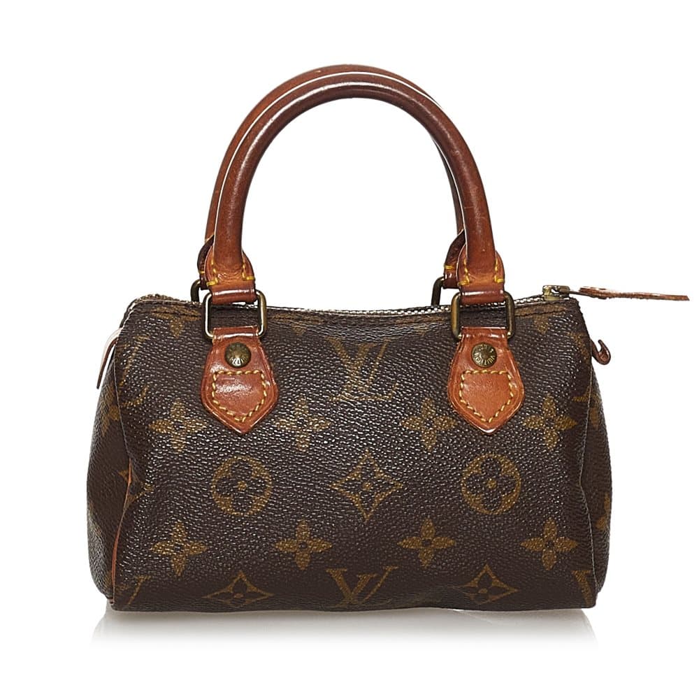 Pre-owned Louis Vuitton Monogram Mini Speedy Brown