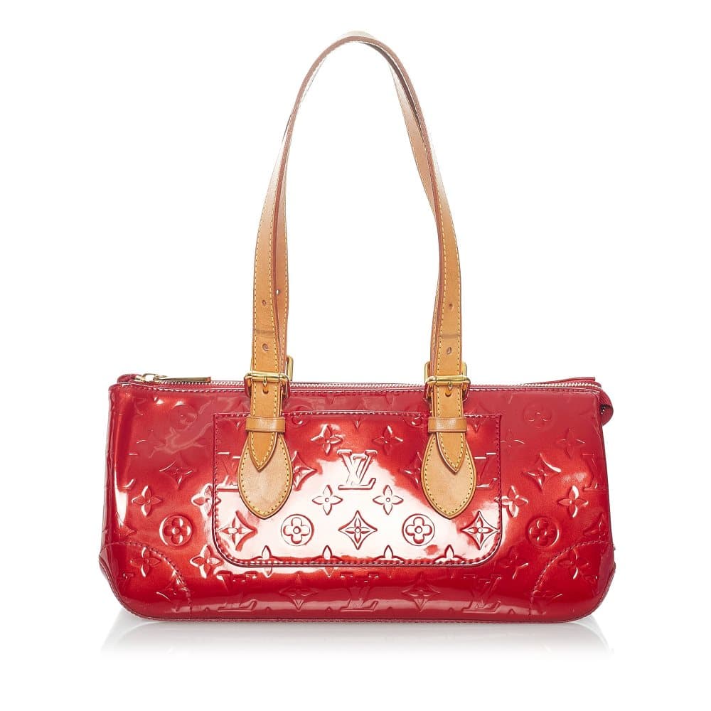 Pre-owned Louis Vuitton Vernis Rosewood Avenue Red