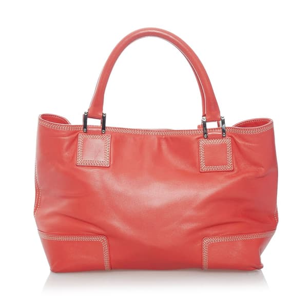 Pre-owned Loewe Amazona Leather Handbag Pink