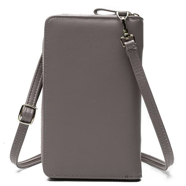 2021 Ny opgradering Kvinder Telefon Crossbody Taske PU Læder Stor Kapacitet Multifunktion Mobilpung Rejse Bærbar Møntpung Kort Lomme Pung Mini