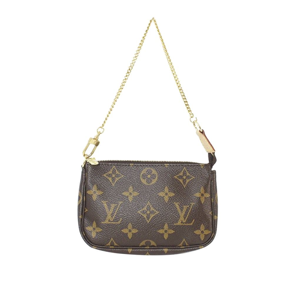 Pre-owned Louis Vuitton Monogram Mini Pochette Accessoires Brown