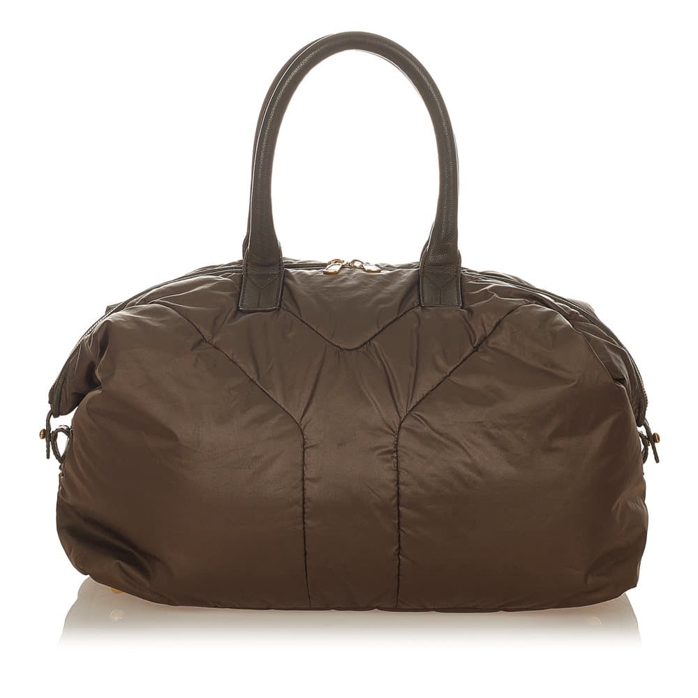 Pre-owned YSL Easy Nylon Handbag Brown