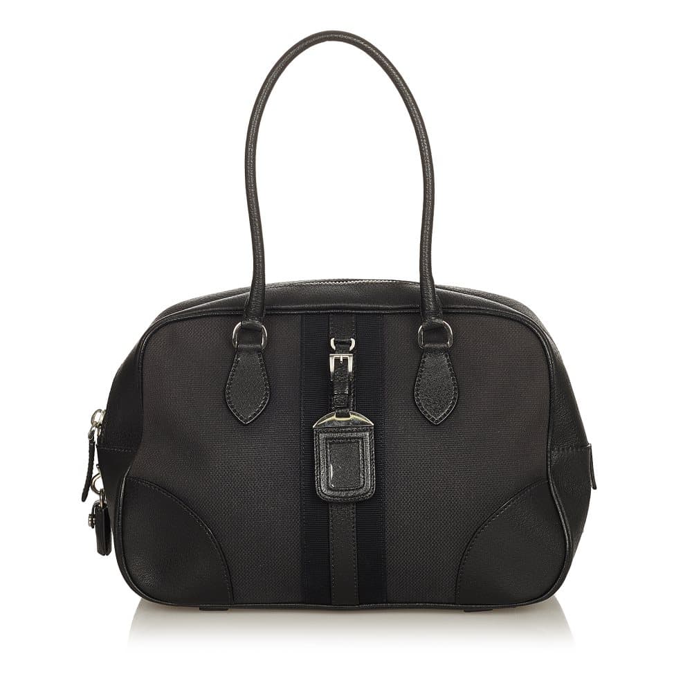 Pre-owned Prada Canvas Handbag Black