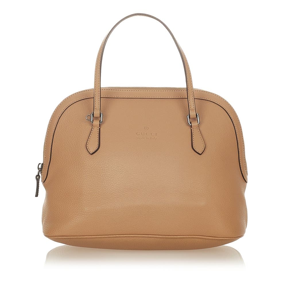 Pre-owned Gucci Leather Satchel Brown