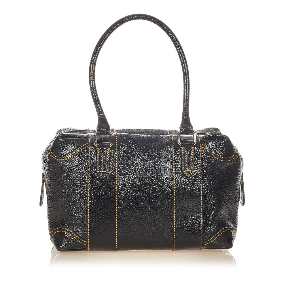 Pre-owned Fendi Patent Leather Handbag Black