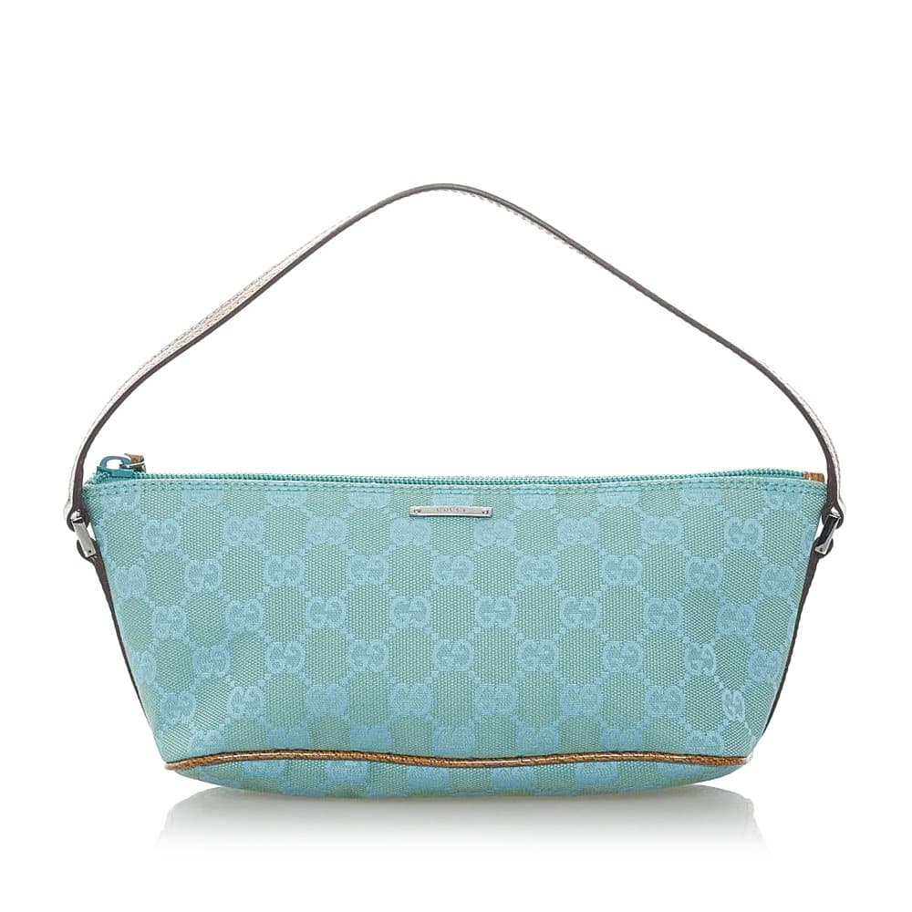 Pre-owned Gucci GG Canvas Boat Baguette Blue